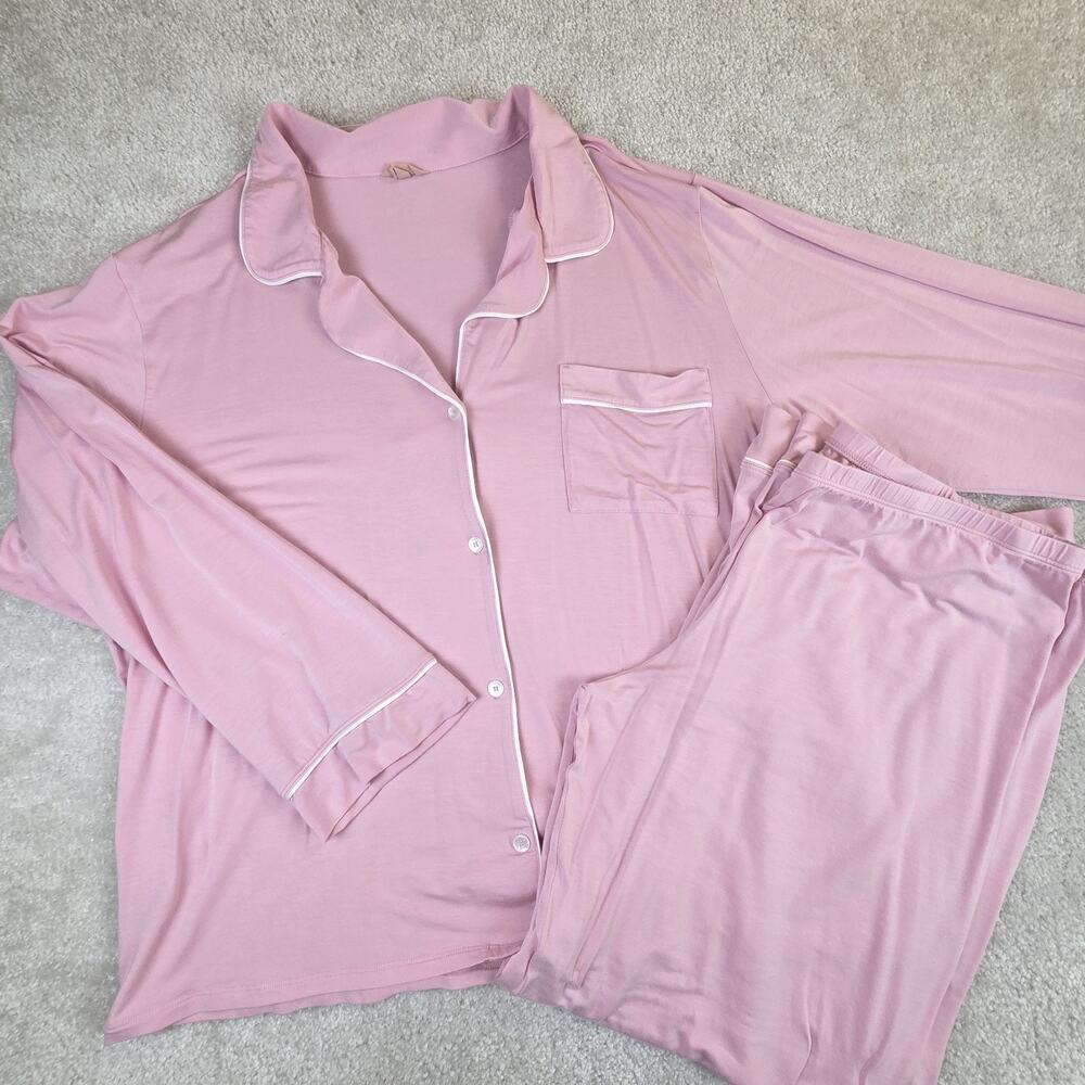 Eberjey Gisele Pajama Set Womens 2XL  Pink Modal Tencel Cozy Buttery Cooling